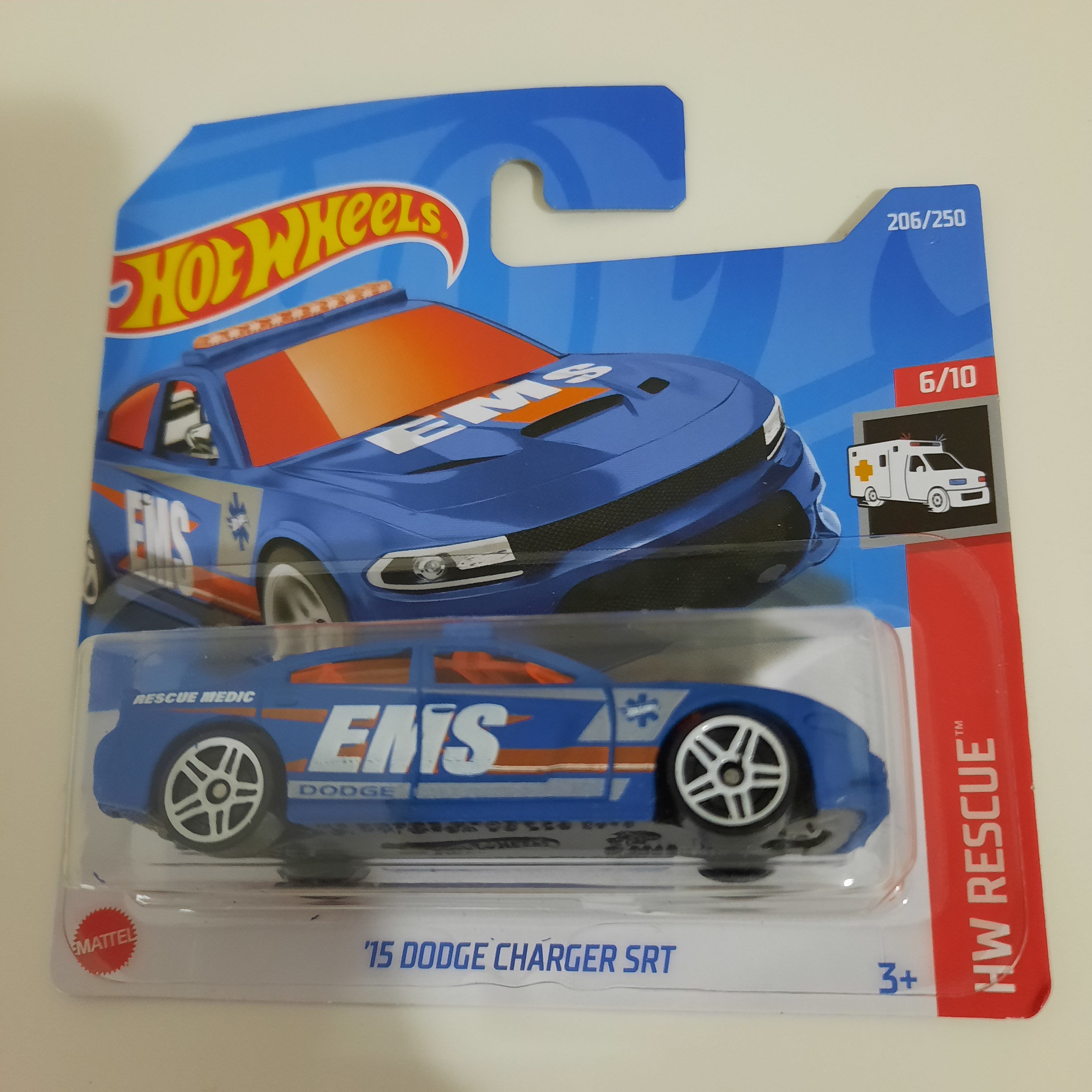 206/250 '15 Dodge Charger SRT HW Rescue 6/10 Hot Wheels 2022