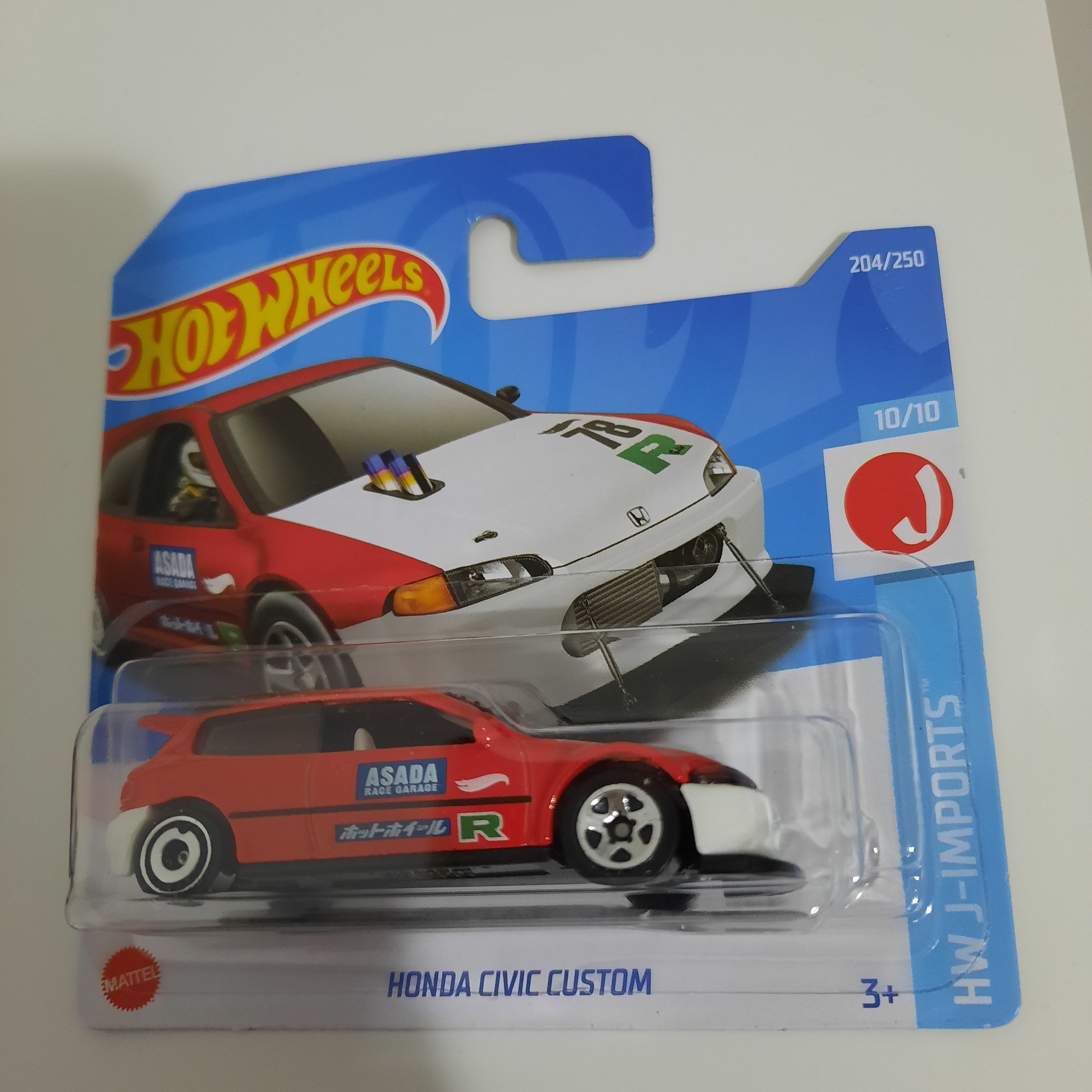 204/250 Honda Civic Custom HW J-Imports 10/10 Hot Wheels 2022