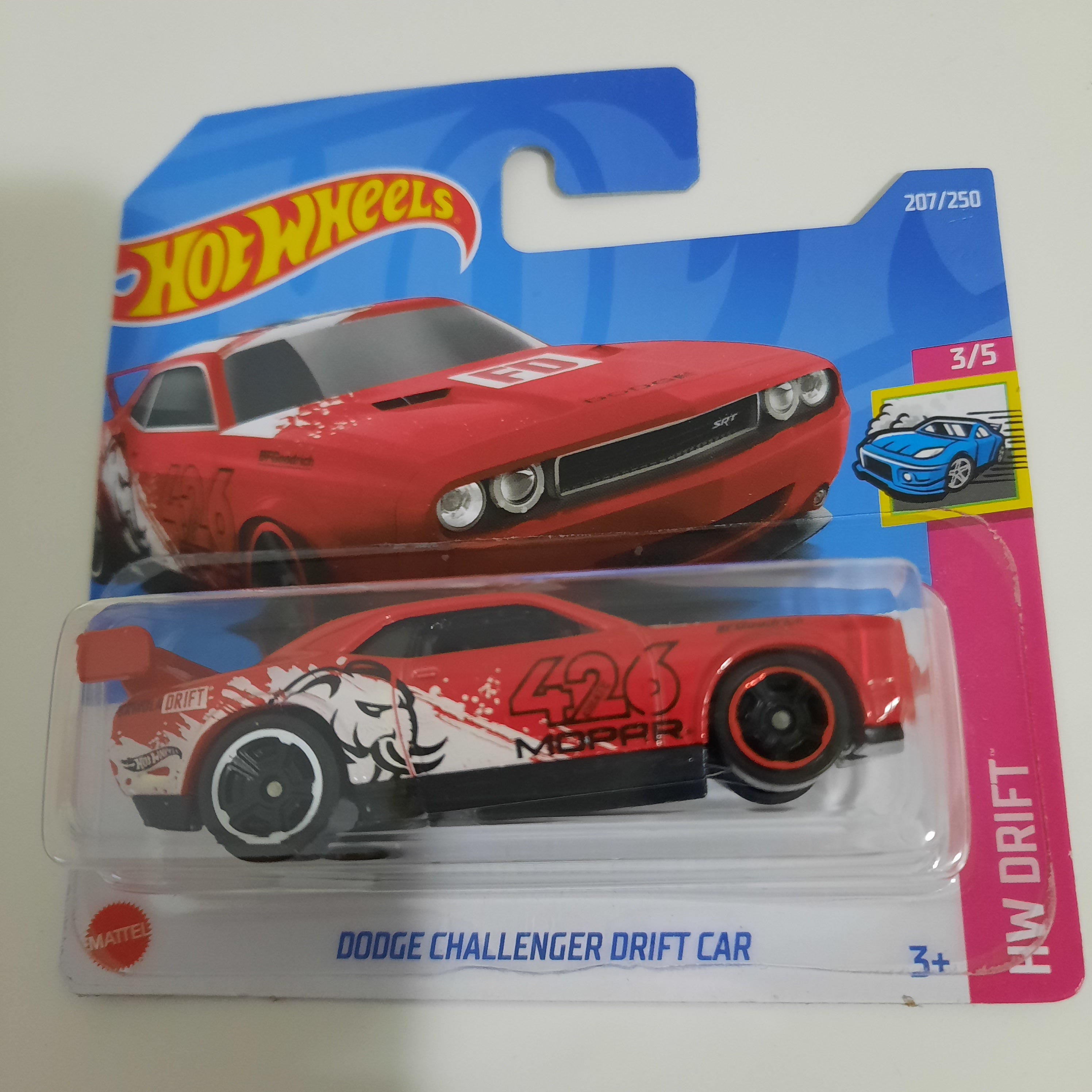 207/250 Dodge Challenger Drift Car HW Drift 3/5 Hot Wheels 2022