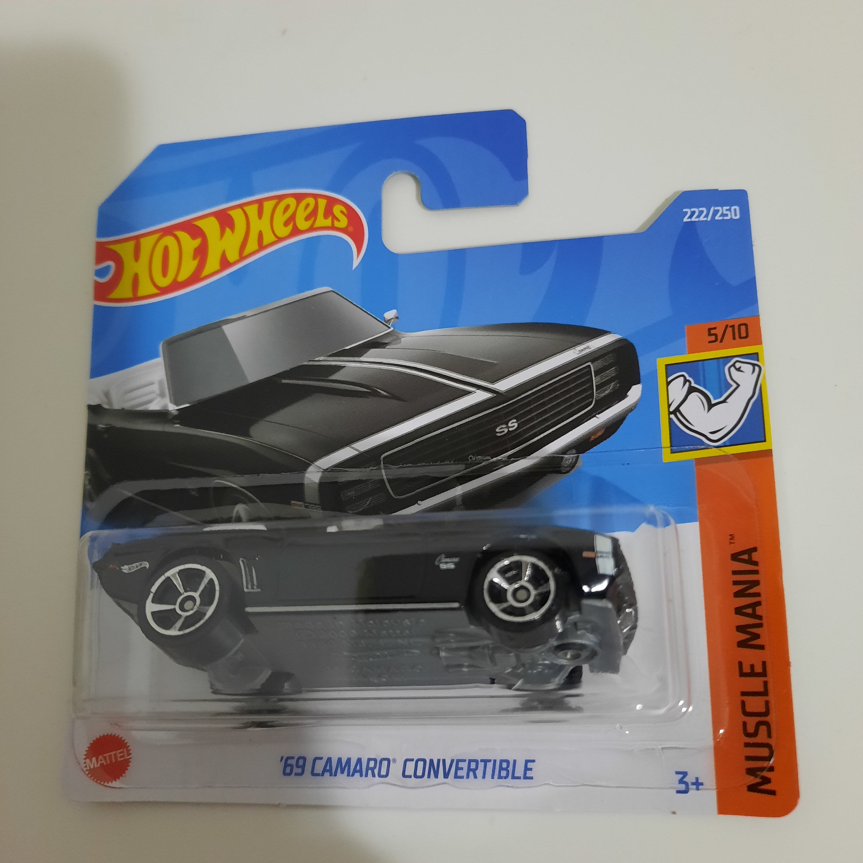 222/250 '69 Camaro Convertible HW Muscle Mania 5/10 Hot Wheels 2022