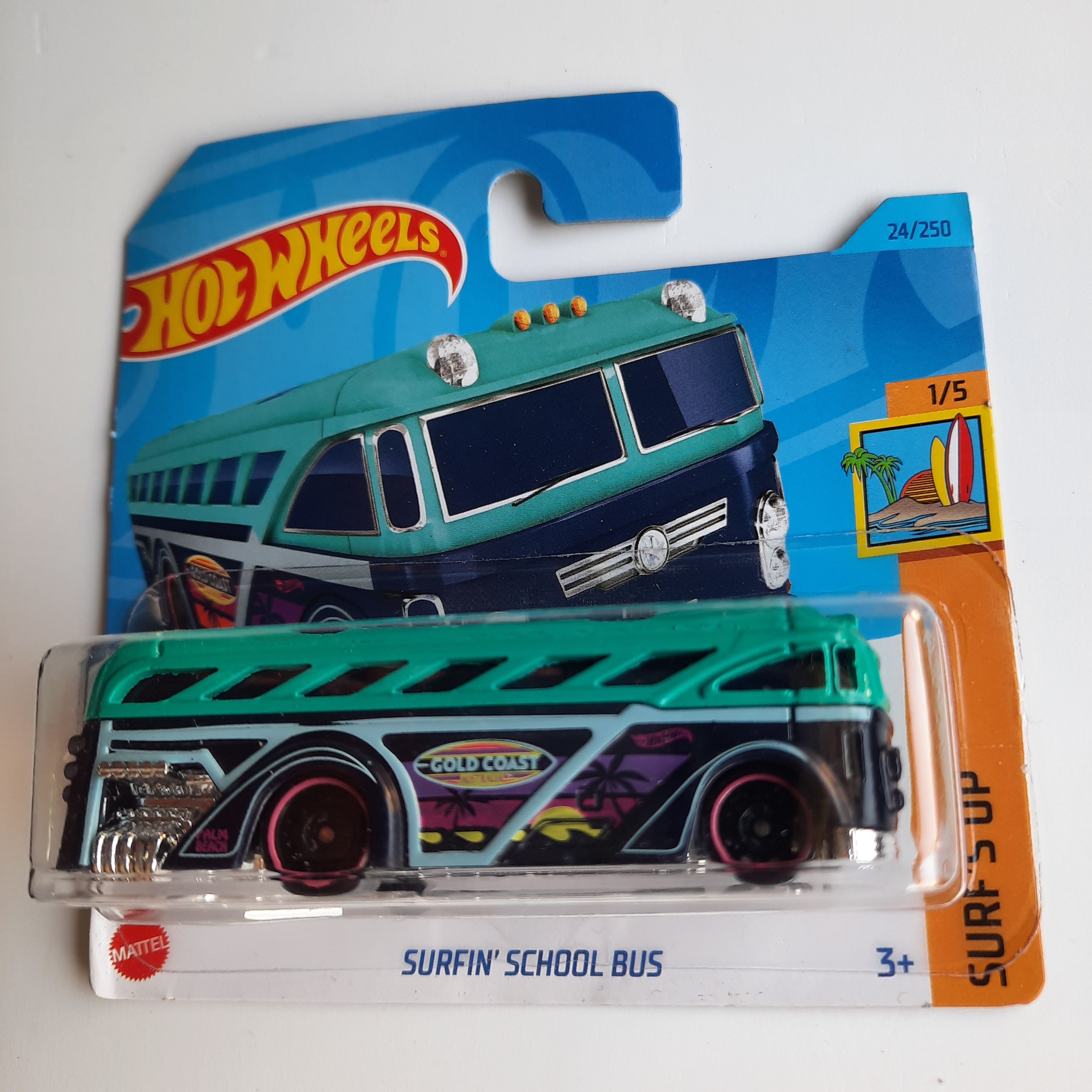24/250 Surfin' School Bus HW Surf's Up 1/5 Hot Wheels 2023