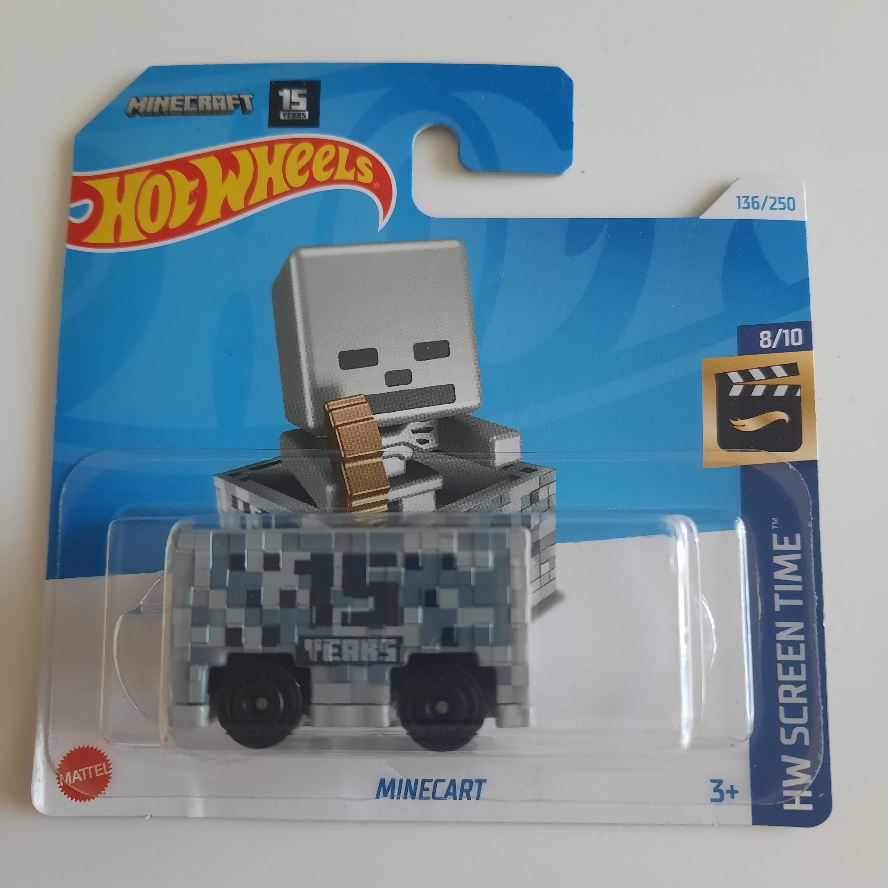 136/250 Minecart HW Screen Time 8/10 Hot Wheels 2024