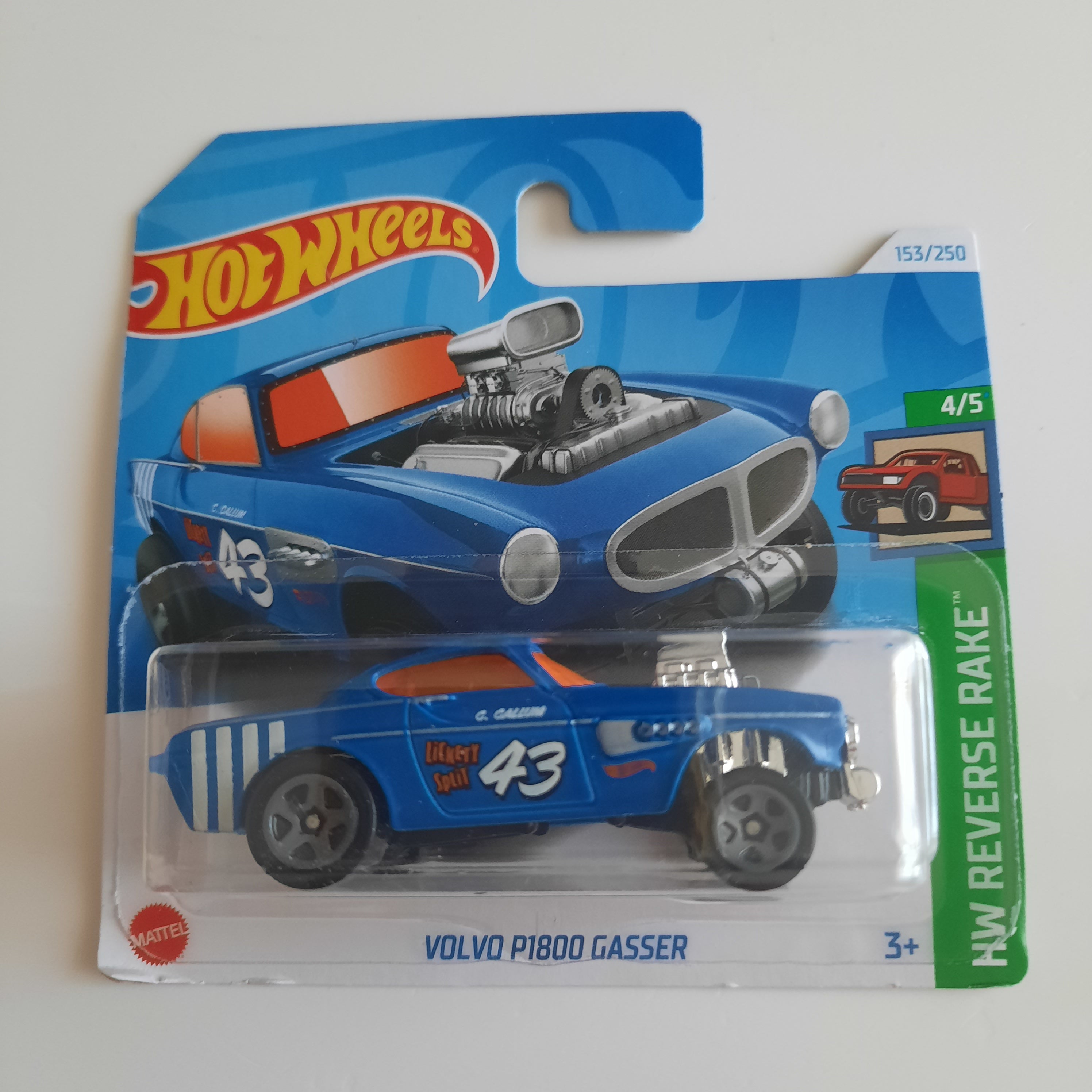153/250 Volvo P1800 Gasser HW Reverse Rake 4/5 Hot Wheels 2024