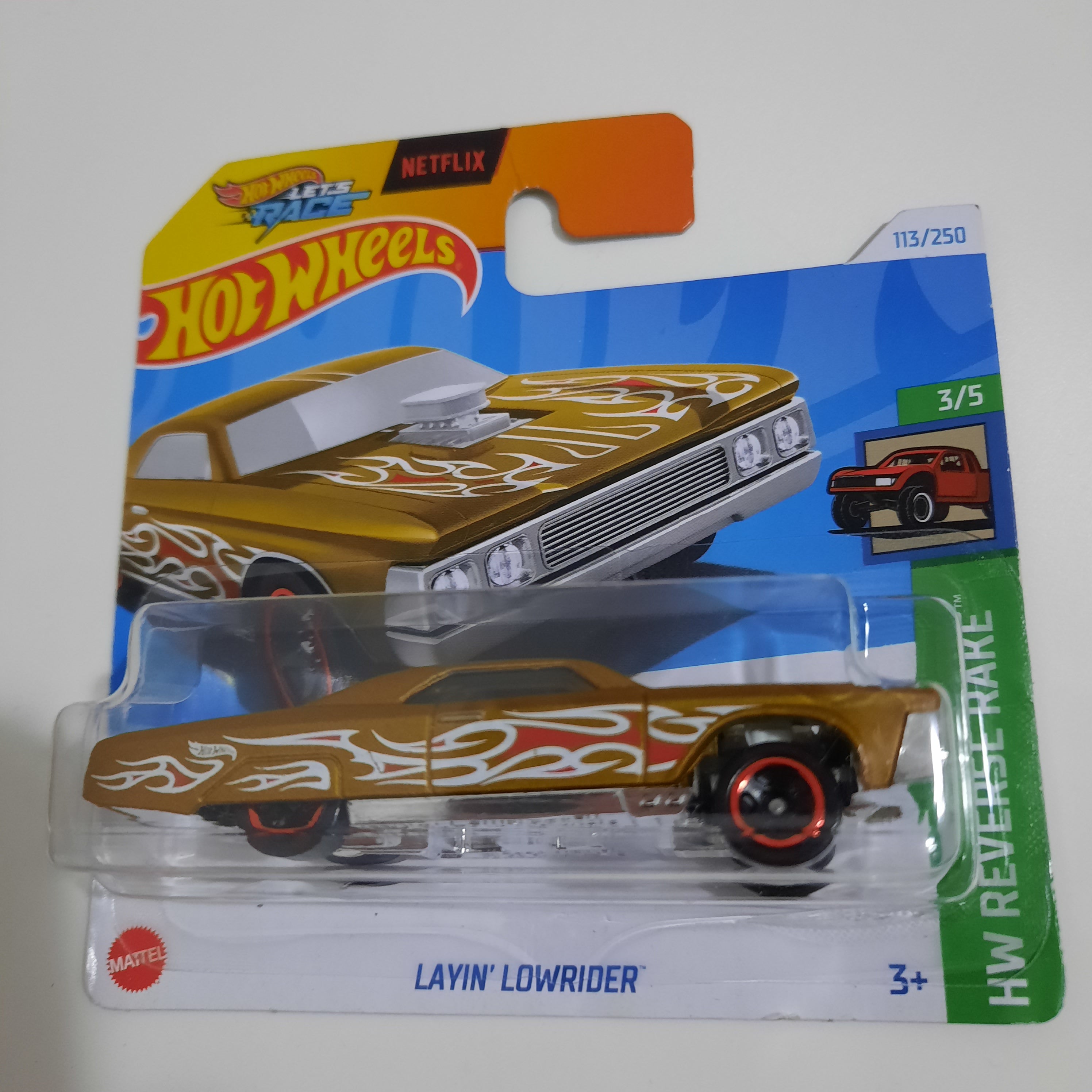113/250 Layin Lowrider HW Reverse Rake 3/5 Hot Wheels 2024