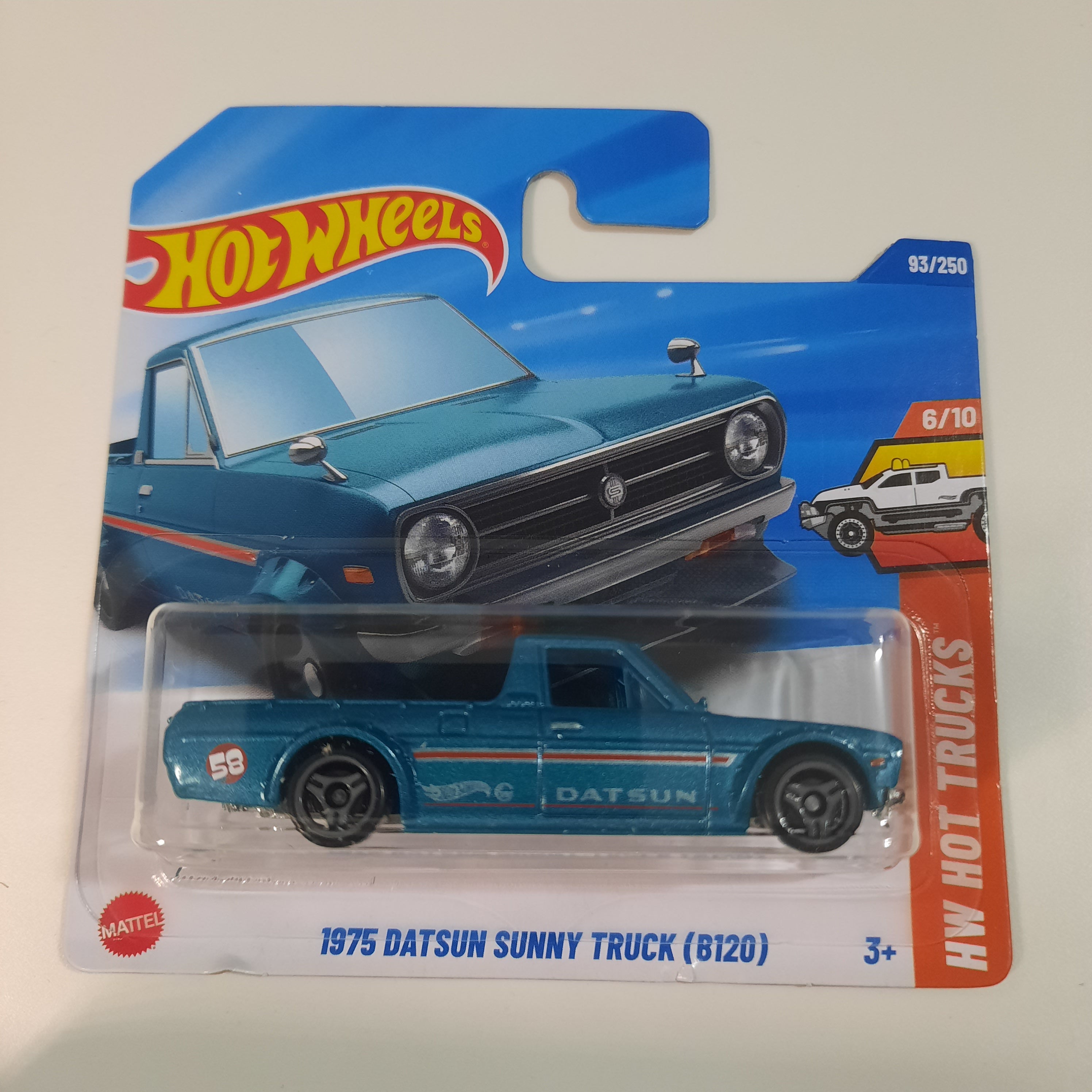 93/250 1975 Datsun Sunny Truck (B120) HW Hot Trucks 6/10 Hot Wheels 2025