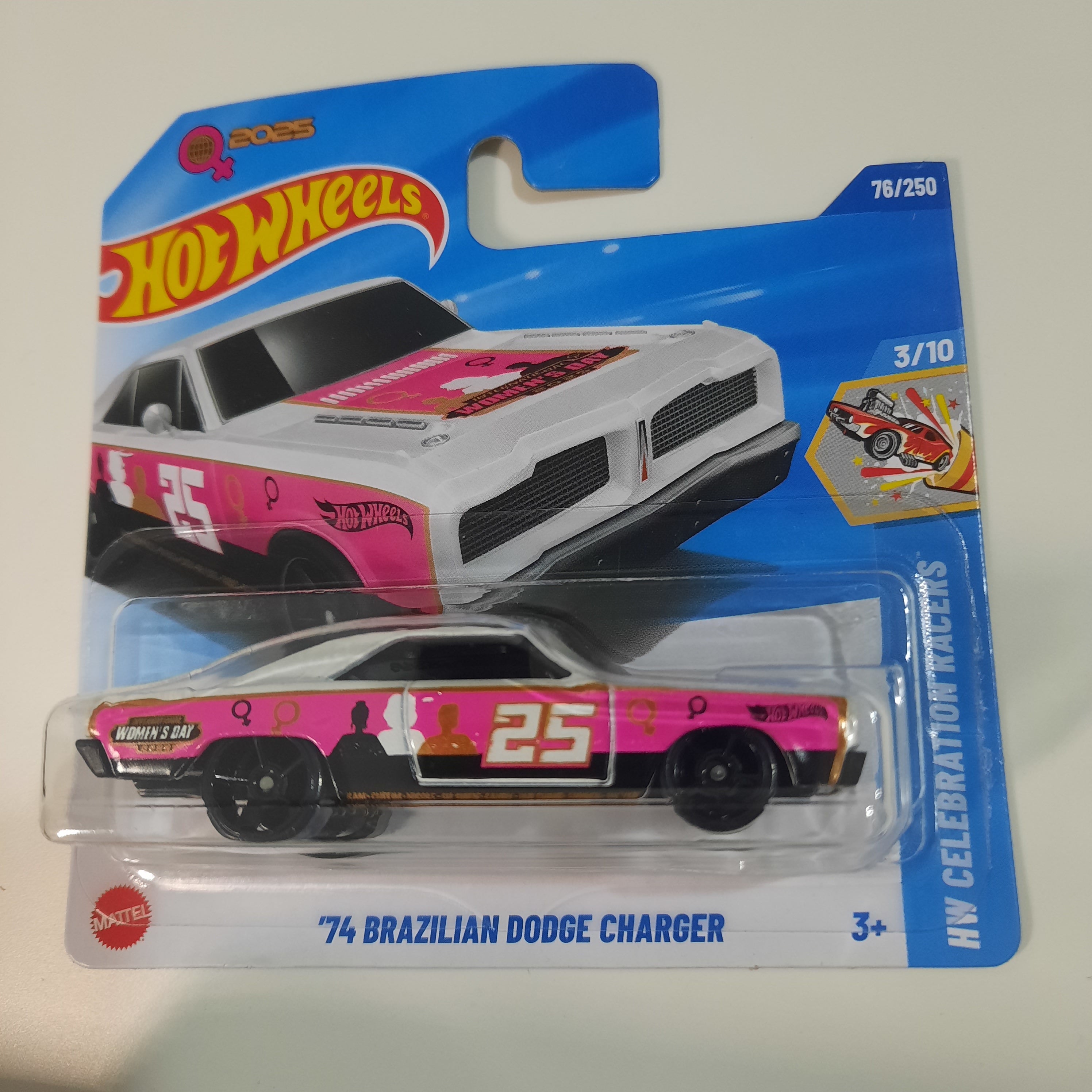 76/250 '74 Brazilian Dodge Charger HW Celebration Racers 3/10 Hot Wheels 2025
