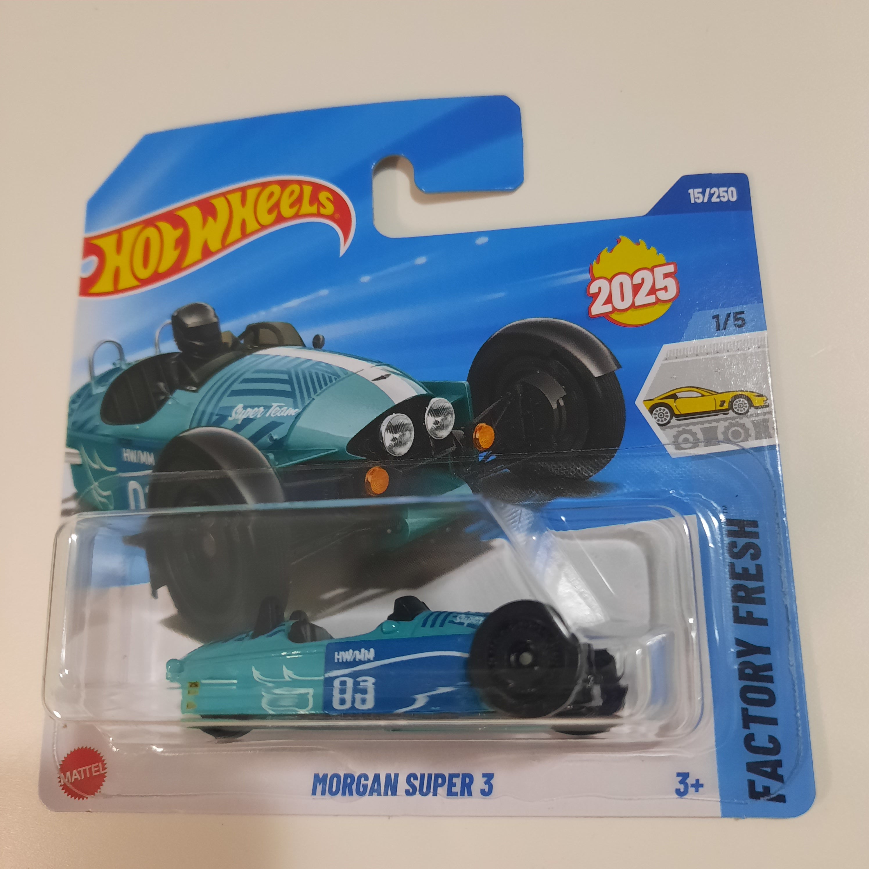 15/250 Morgan Super 3 HW Factory Fresh 1/5 Hot Wheels 2025