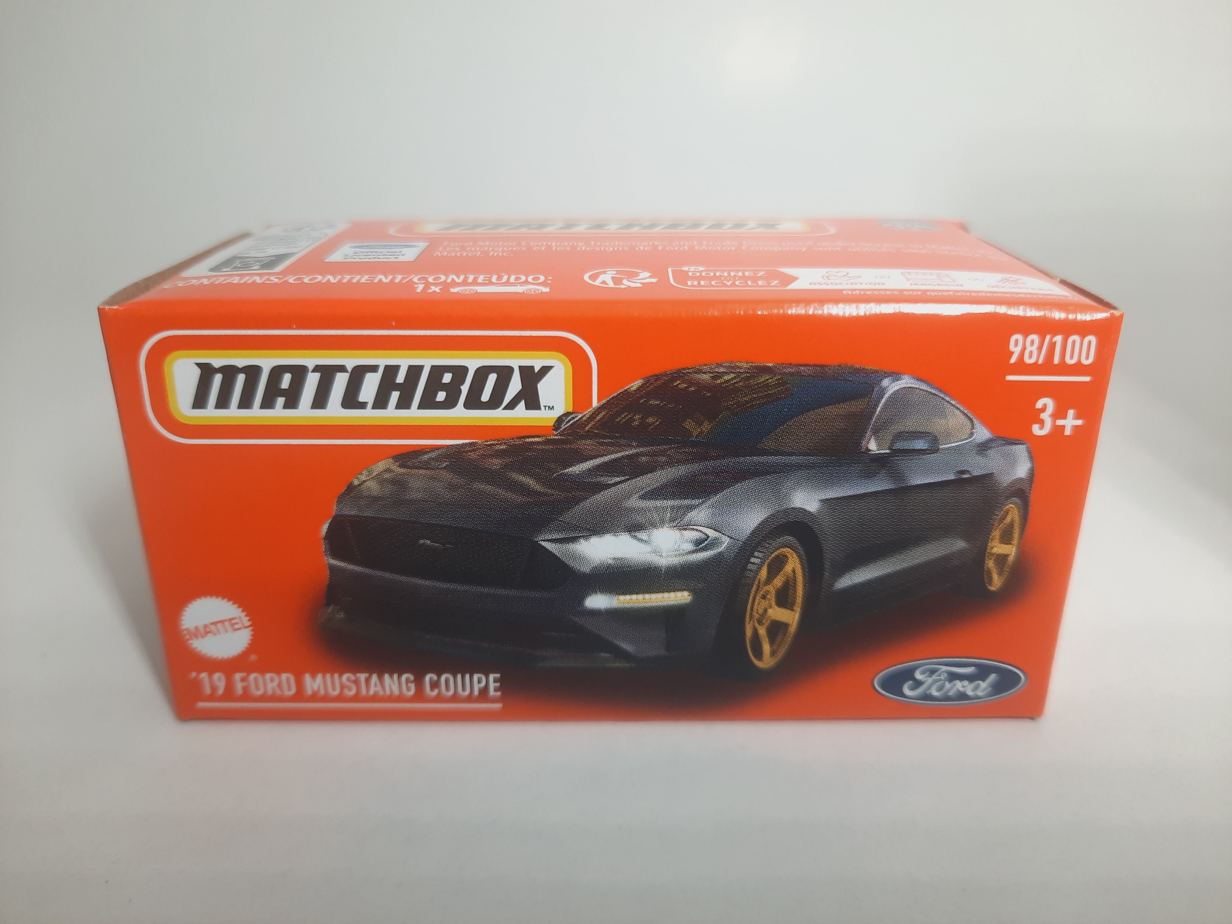 '19 Ford Mustang Coupe 98/100 Matchbox 2024
