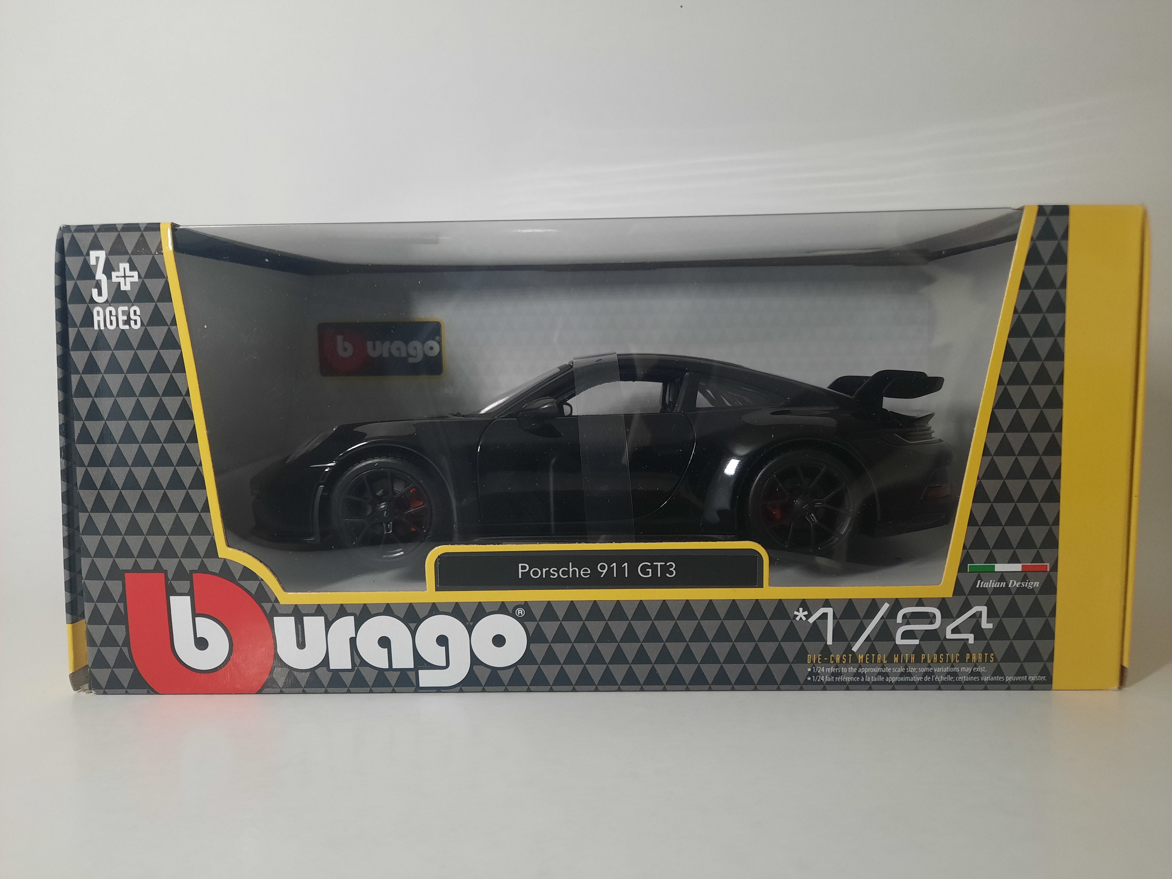 Modellino BBurago Scala 1:24 Porsche 911 GT3 Auto Nero