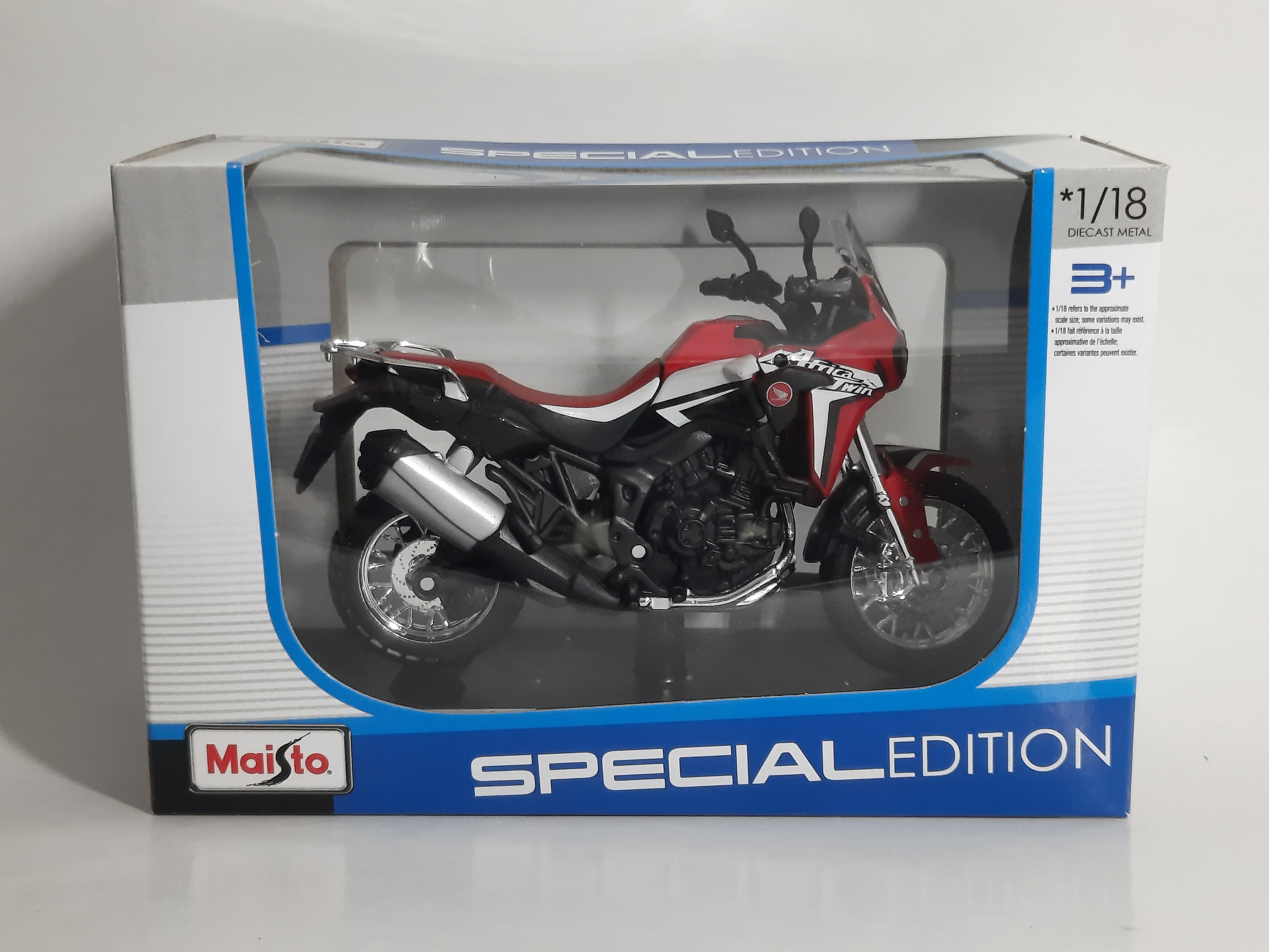 Modellino Moto Scala 1:18 Honda African Twin Maisto