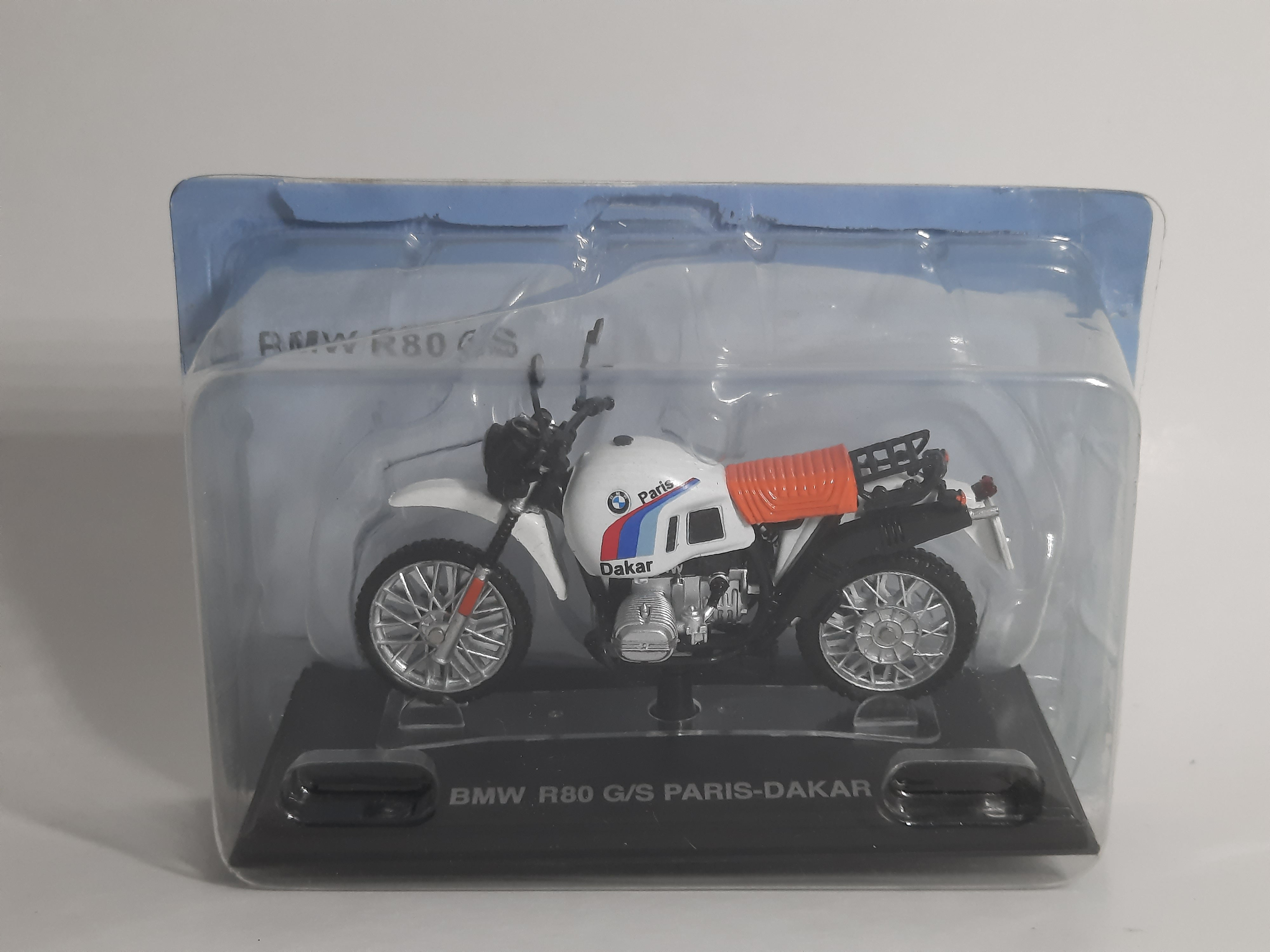 Modellino Moto Scala 1:24 BMW R80 GS Paris-Dakar Magazine Models
