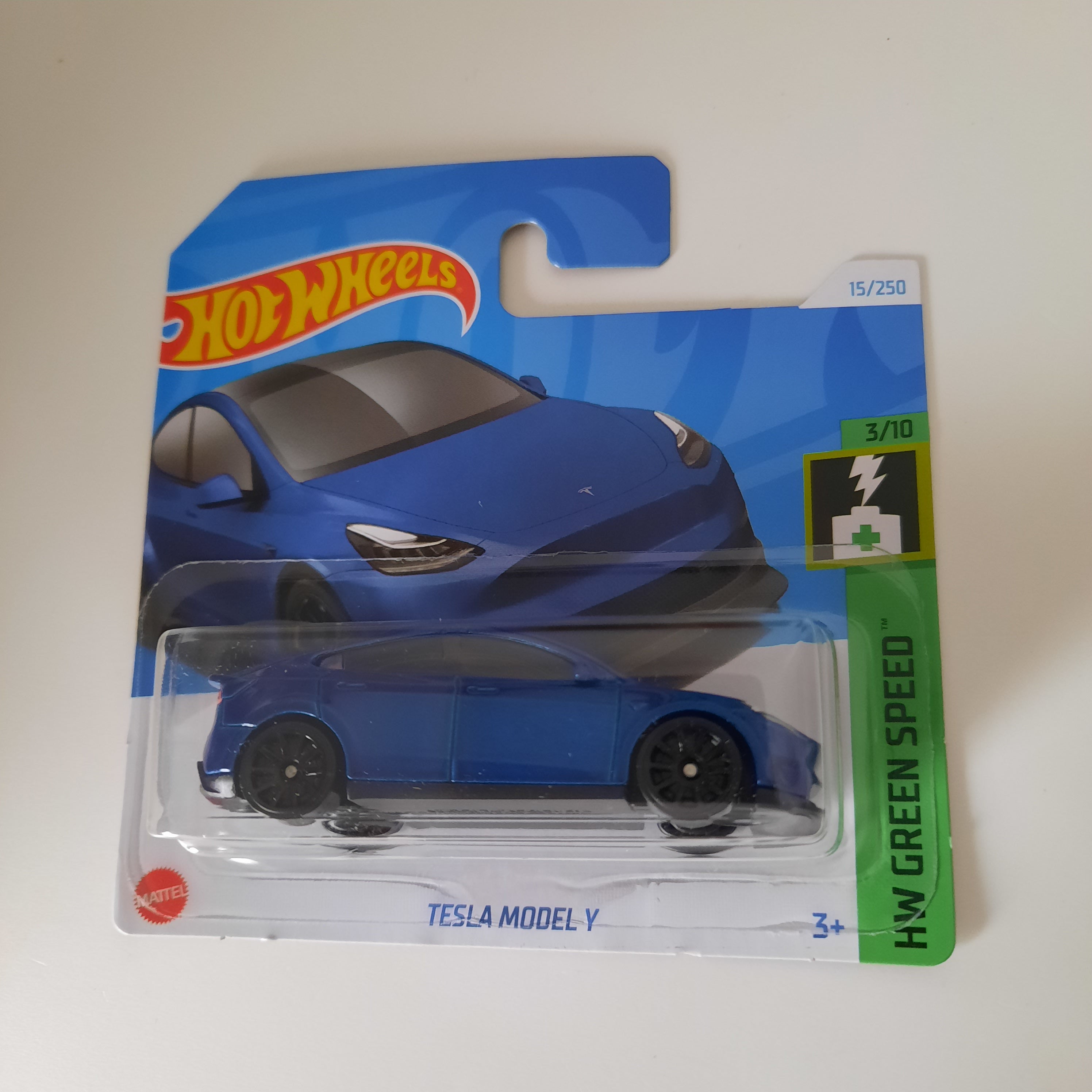 15/250 Tesla Model Y HW Green Speed 3/10 Hot Wheels 2024