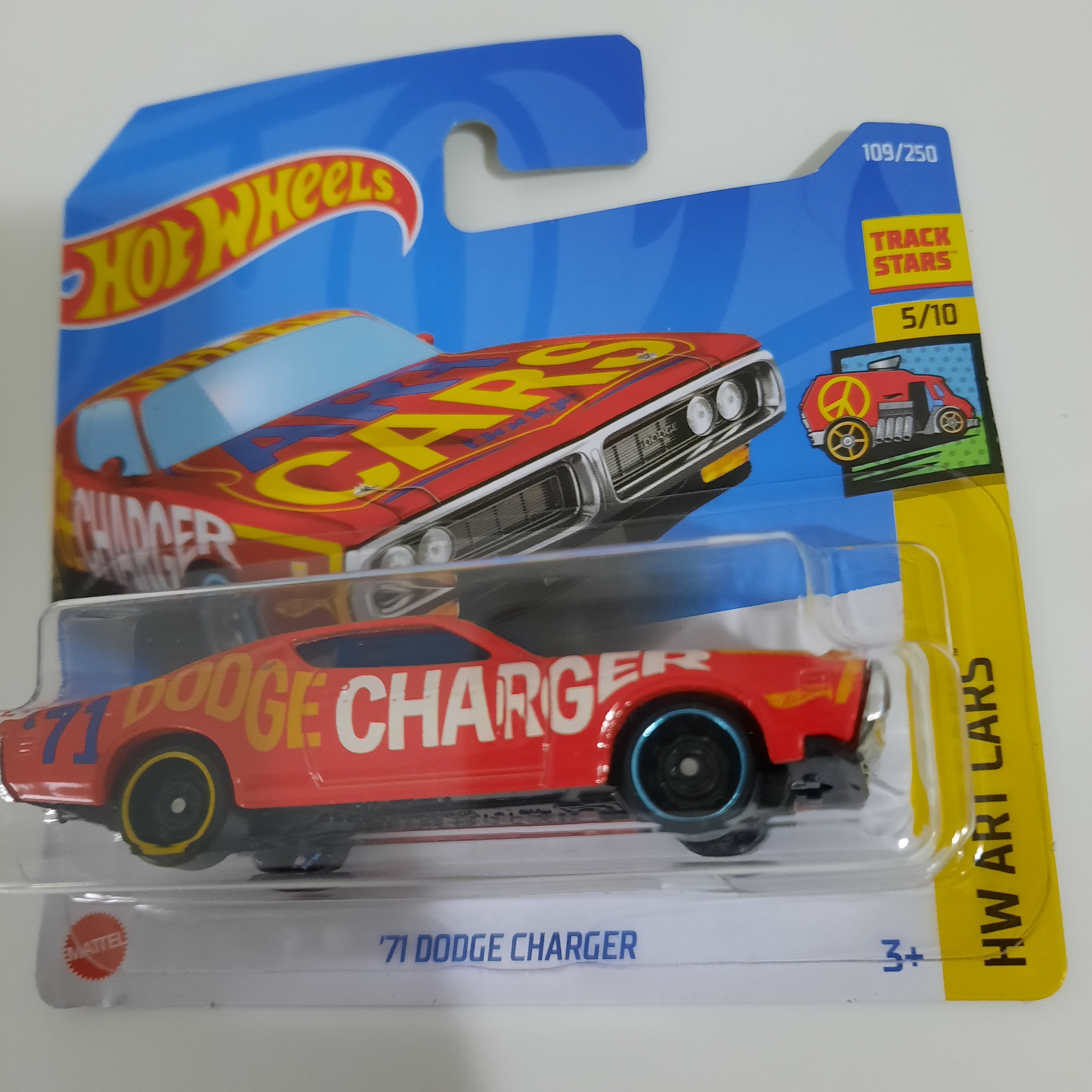 109/250 '71 Dodge Charger HW Art Cars 5/10 Hot Wheels 2022