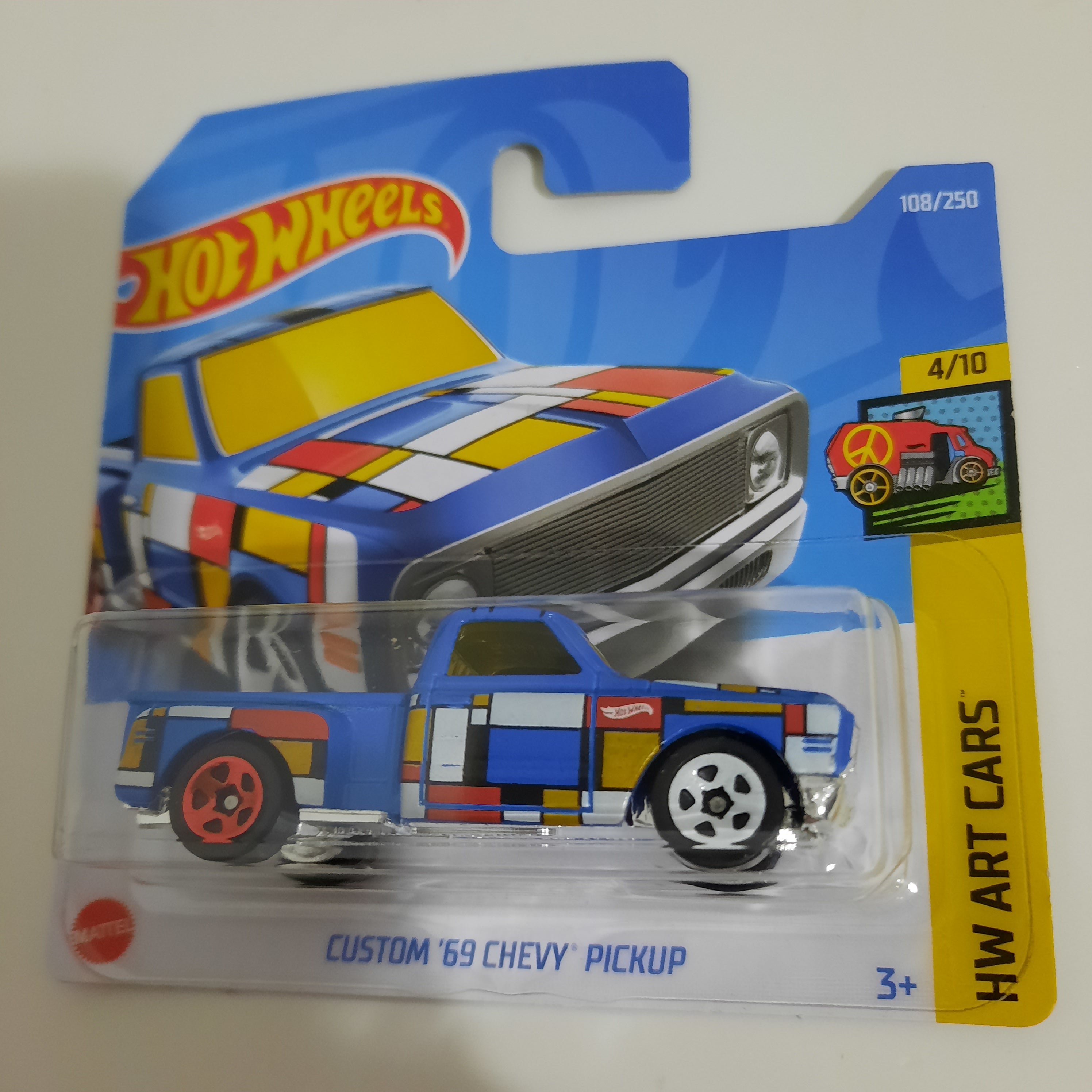 108/250 Custom '69 Chevy Pickup HW Art Cars 4/10 Hot Wheels 2022