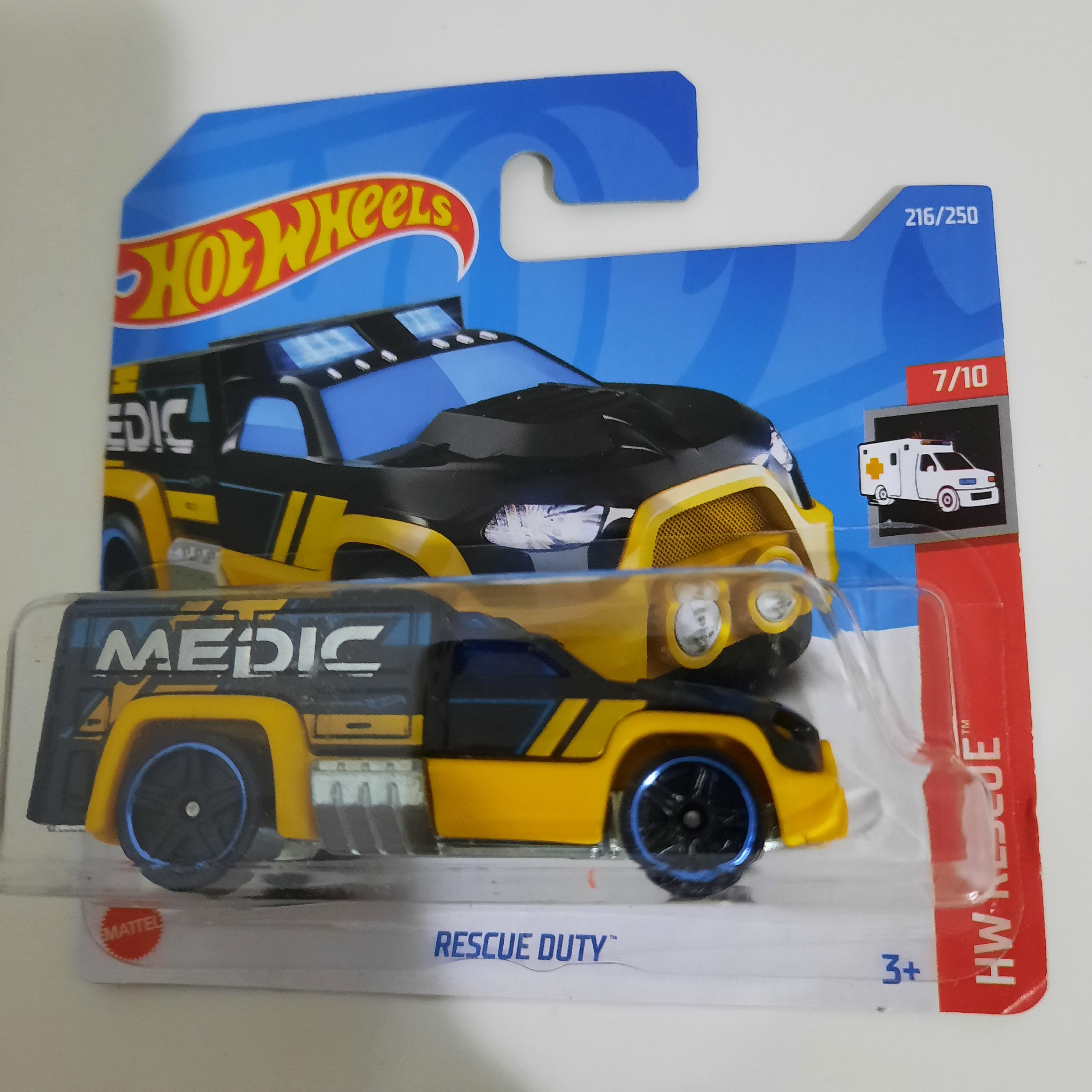 216/250 Rescue Duty HW Rescue 7/10 Hot Wheels 2022