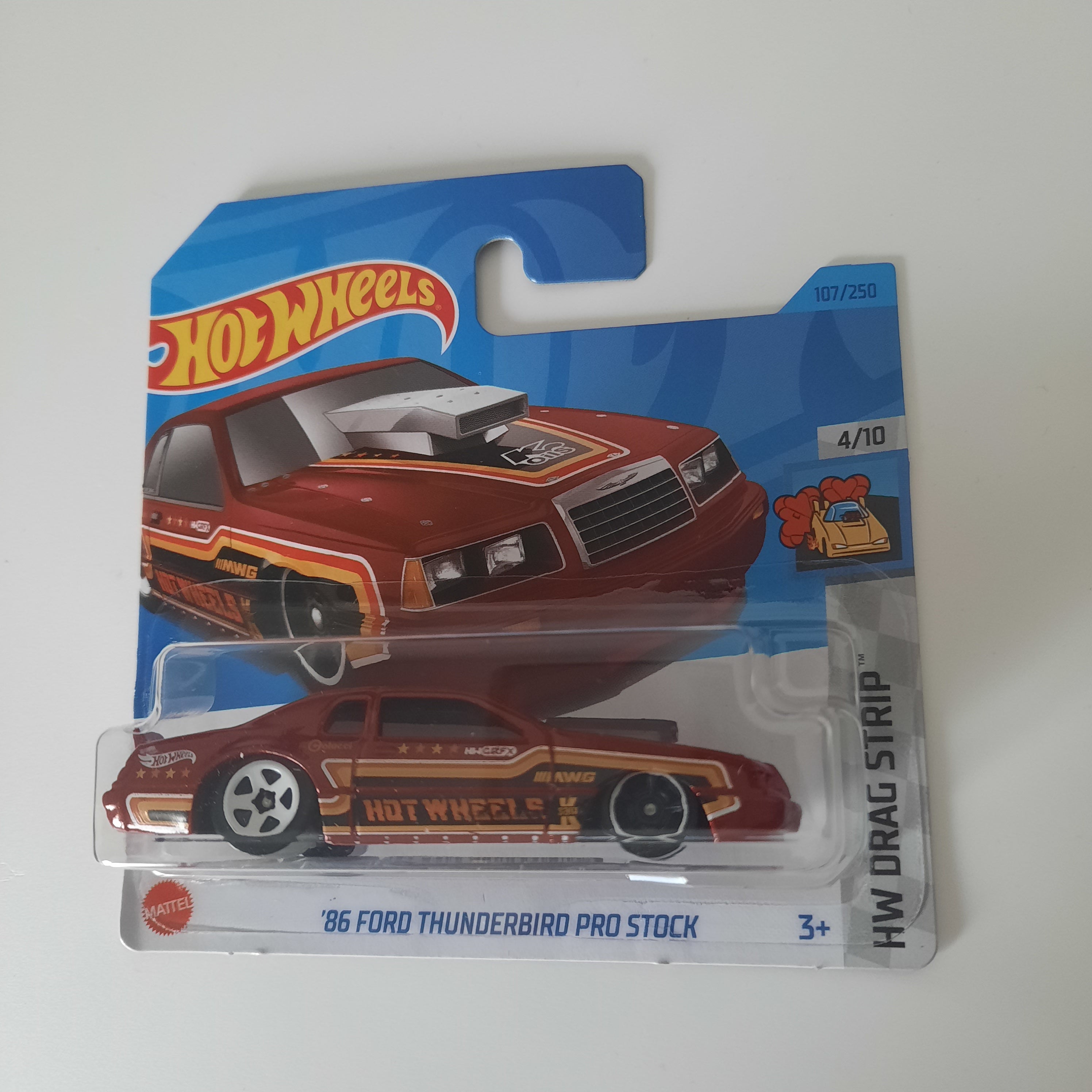 107/250 86 Ford Thunderbird Pro Stock HW Drag Strip 4/10 Hot Wheels 2023