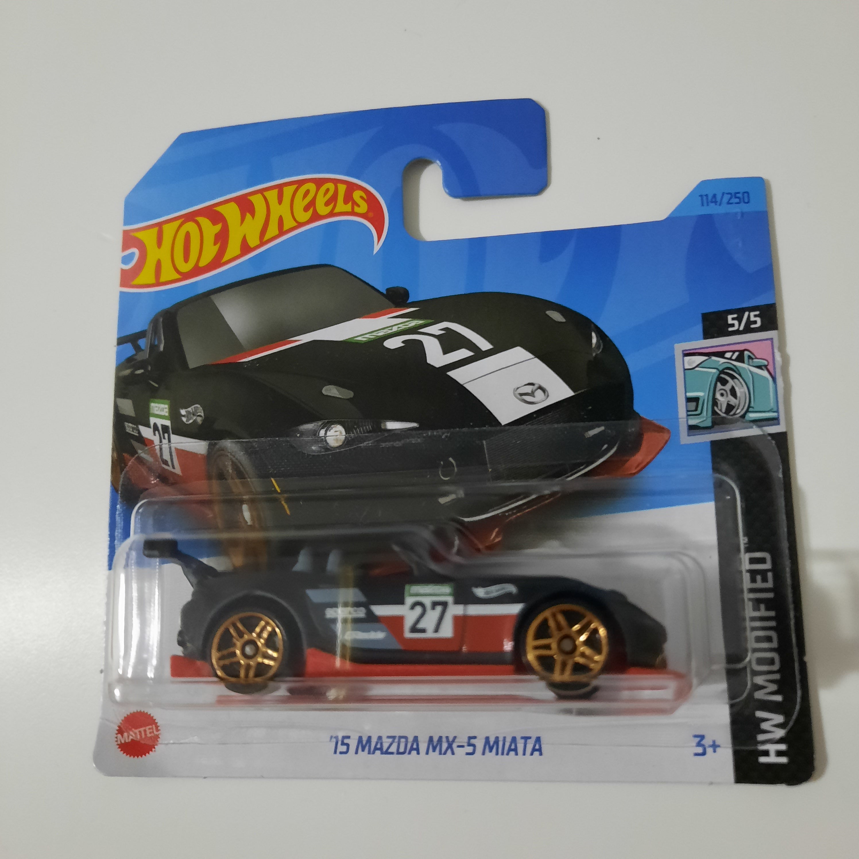 114/250 '15 Mazda MX-5 Miata HW Modified 5/5 Hot Wheels 2023