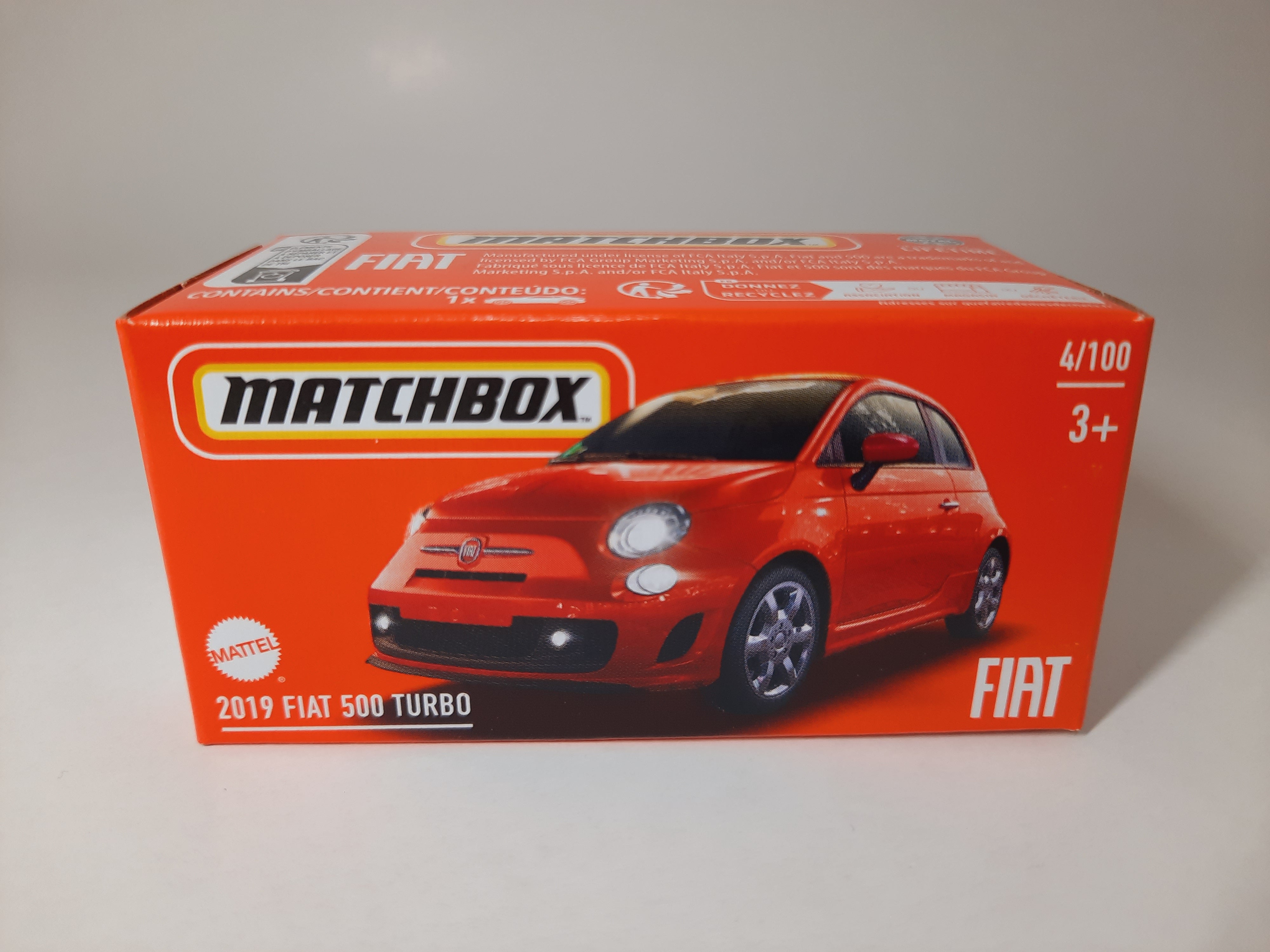 2019 Fiat 500 Turbo 4/100 Matchbox 2024
