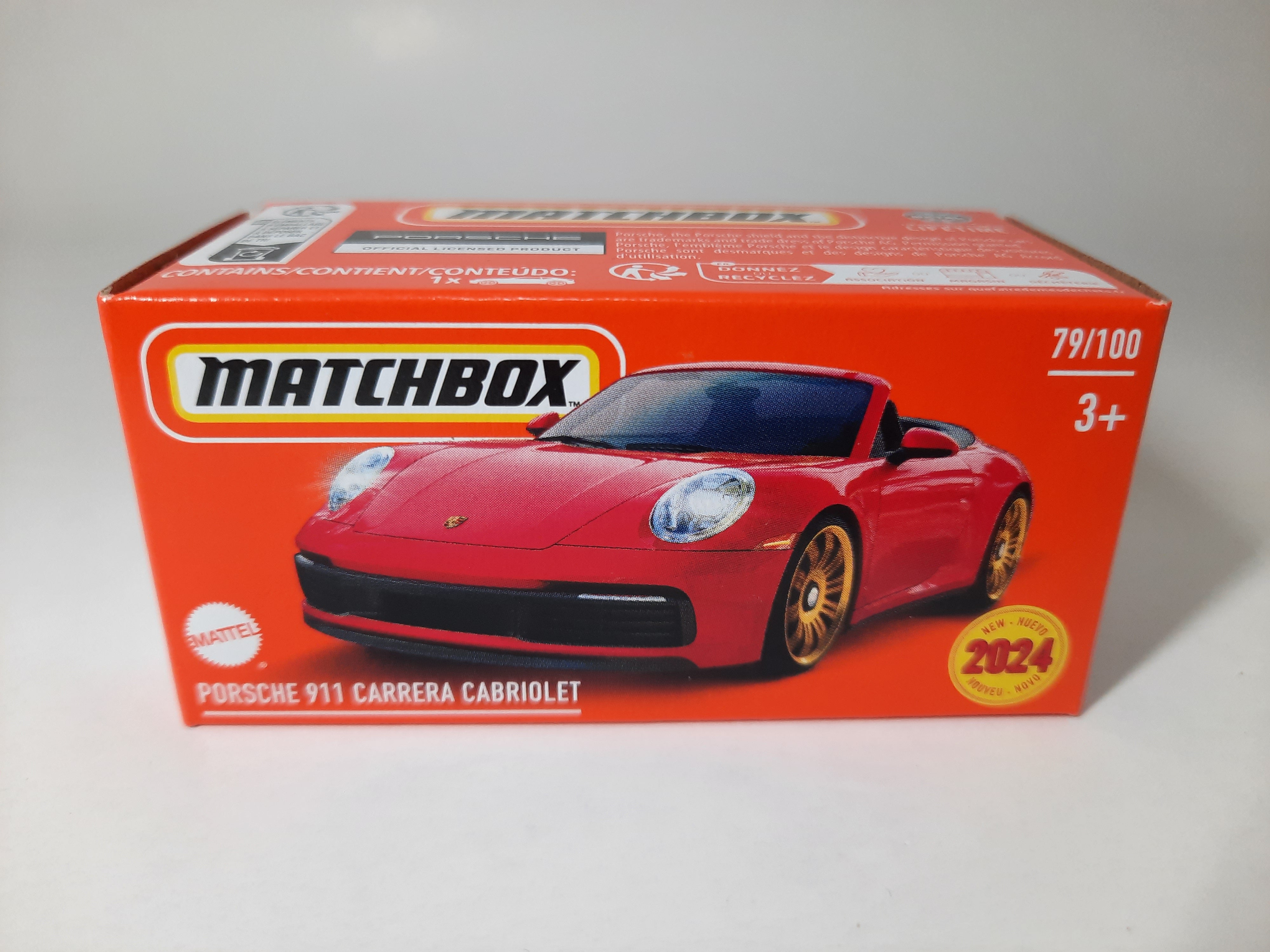 Matchbox Porsche 911 Carrera Cabriolet Rot – Modellauto Spielzeug